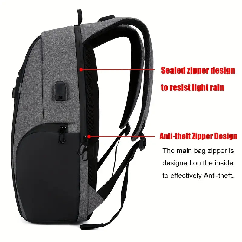 Men's Anti-theft Laptop Backpack, Travel Large Capacity Business Bag Shoulder Bag