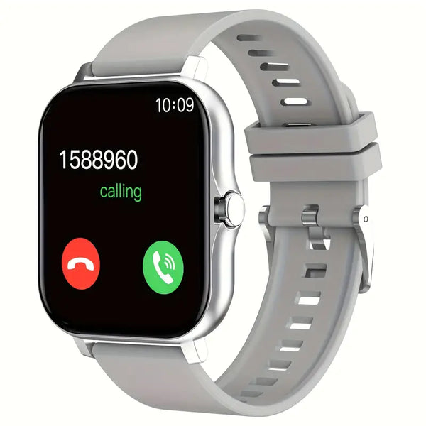 for Smart Watch with Wireless Talk/Receive, Multiple Sports Modes, Sedentary Alert, Weather Forecast, and Message Notifications - Borderless Slim Design, for iPhone and for Android Devices - Ideal Gift for Everyone