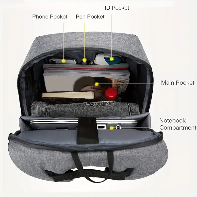 Men's Anti-theft Laptop Backpack, Travel Large Capacity Business Bag Shoulder Bag