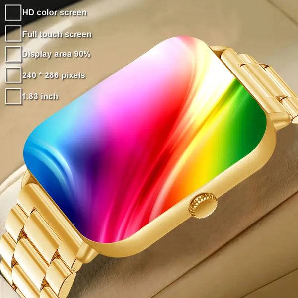 Classic Zinc Alloy Smart Watch, 4.65cm Full Touch Screen, Wireless Calling and Answering, 100+ Sports Modes, Customizable Watch Face, Calculator, Calorie, Step, Distance, Activity