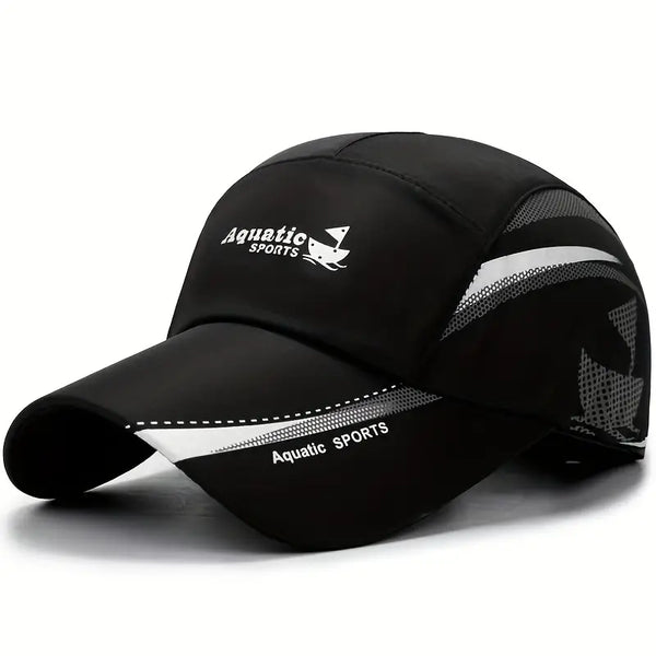 Unisex Adjustable Polyester Baseball Cap with Duck Tongue, Sun Protection Outdoor Fishing Hat, Hand Wash Only, Woven, Pull-On Closure, Fitted for Spring/Fall Season