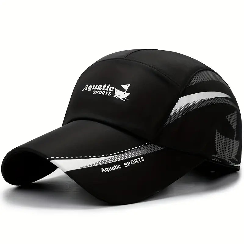 Unisex Adjustable Polyester Baseball Cap with Duck Tongue, Sun Protection Outdoor Fishing Hat, Hand Wash Only, Woven, Pull-On Closure, Fitted for Spring/Fall Season