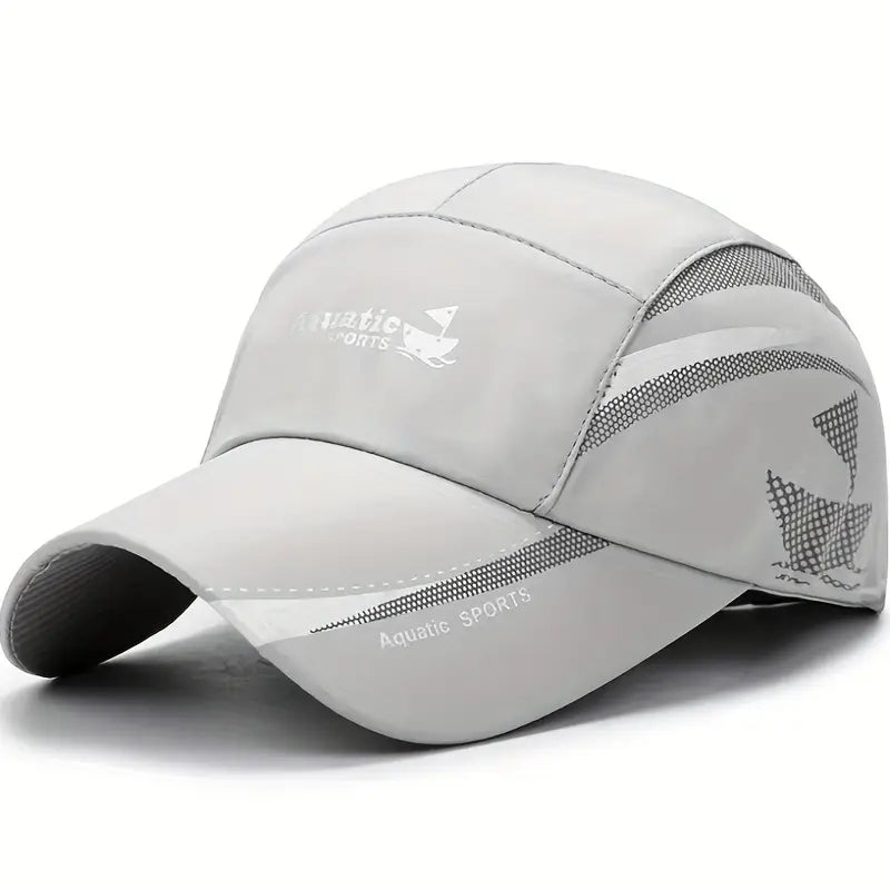Unisex Adjustable Polyester Baseball Cap with Duck Tongue, Sun Protection Outdoor Fishing Hat, Hand Wash Only, Woven, Pull-On Closure, Fitted for Spring/Fall Season