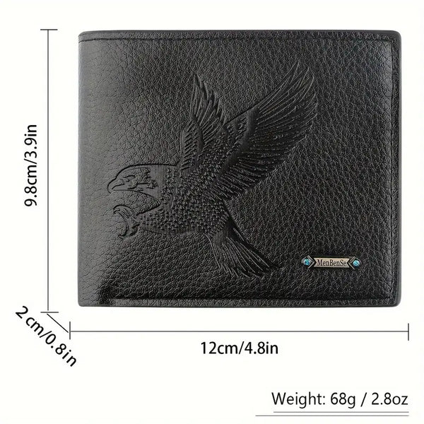 1pc Men's New Fashion Wallet, Large Capacity Coin Purse, Multi Card Slot Card Case With Zipper Coin Pocket Money Clip
