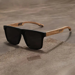 pc Men'S Retro Walnut Sunglasses, Ultra-Light Sunglasses For Men And Women, Exquisite Fashion Sunglasses, Without Battery