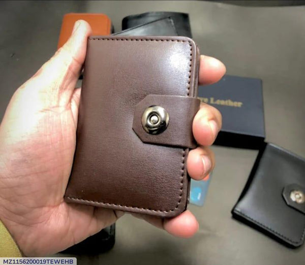 Men leather plain wallet