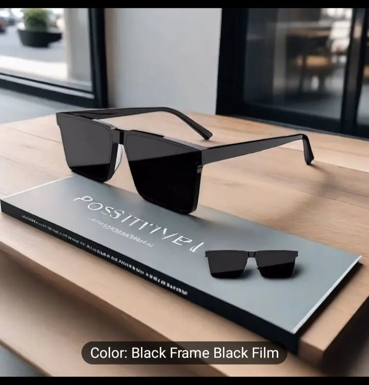 Men's Geometric Square Fashion Glasses - Durable PC Frame, HD TAC Lenses for Driving & Daily Wear, Lightweight Modern Design, Casual Style, Driving Eyewear | Sleek Frame Design | Lightweight Glasses